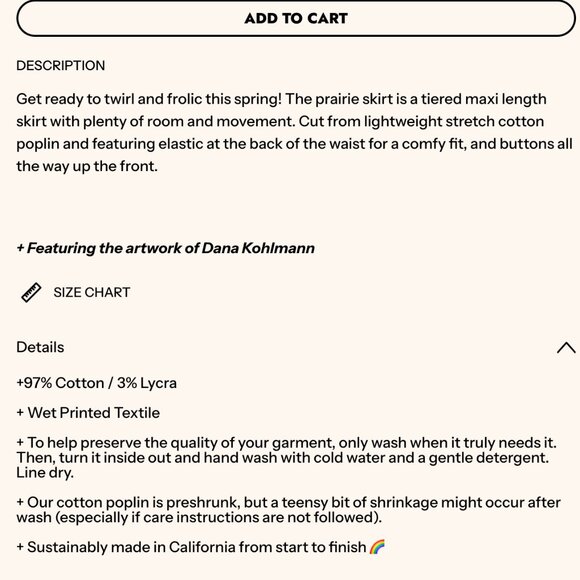 NWT Nooworks Prairie Skirt Super Bloom - Picture 7 of 7